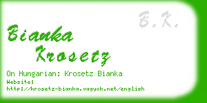 bianka krosetz business card